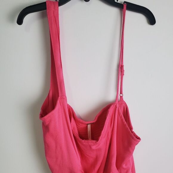 Free People Mila Pink Tie Crop Top Size Small - Picture 3 of 9